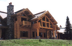 Jim Barna's handcrafted homes are created from select timbers from the Pacific Northwest, such as Lodgepole Pine, Engleman Spruce, Douglas Fir, and Western Red Cedar. These woods are renowned for their strength and beauty, and are easily shaped with hand tools.