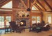 Jim Barna log homes, Fireplace