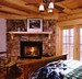 log home, bedroom