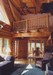 Handcrafted log home,living room/loft