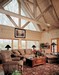 Jim Barna log home, living room