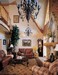 Jim Barna log home, living room