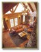 Jim Barna log home, living room