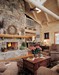 Jim Barna log home, living room