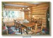 Handcrafted log homes, dinning room