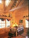 Jim Barna log home, bedroom